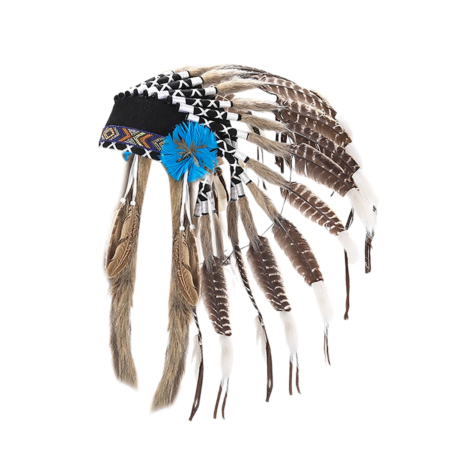 Tribal-Inspired Feather Headdress – Stage, Dance & Costume Accessory