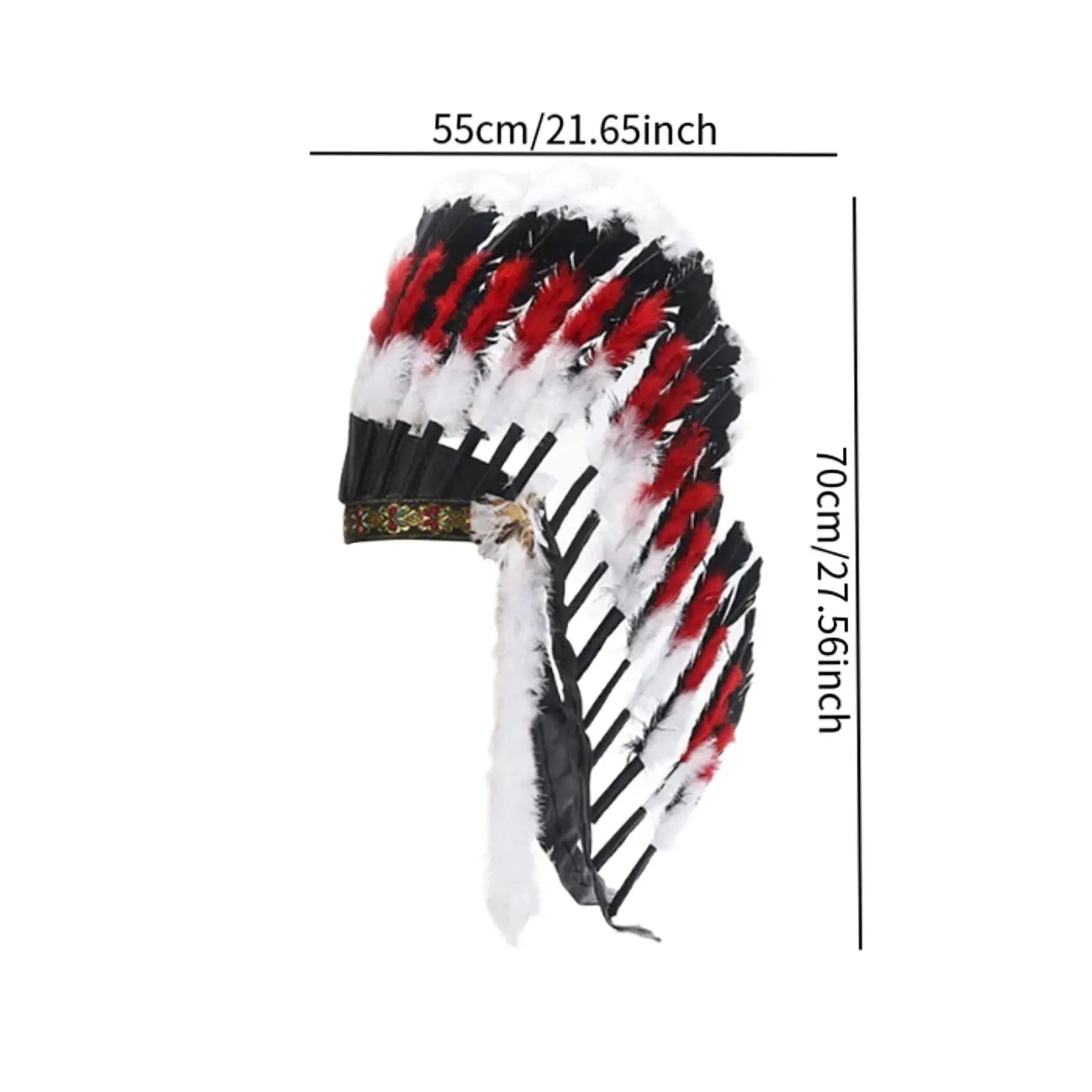 Tribal-Inspired Feather Headdress – Stage, Dance & Costume Accessory