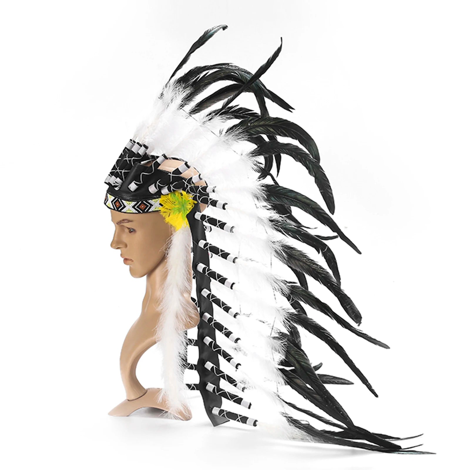 Tribal-Inspired Feather Headdress – Stage, Dance & Costume Accessory