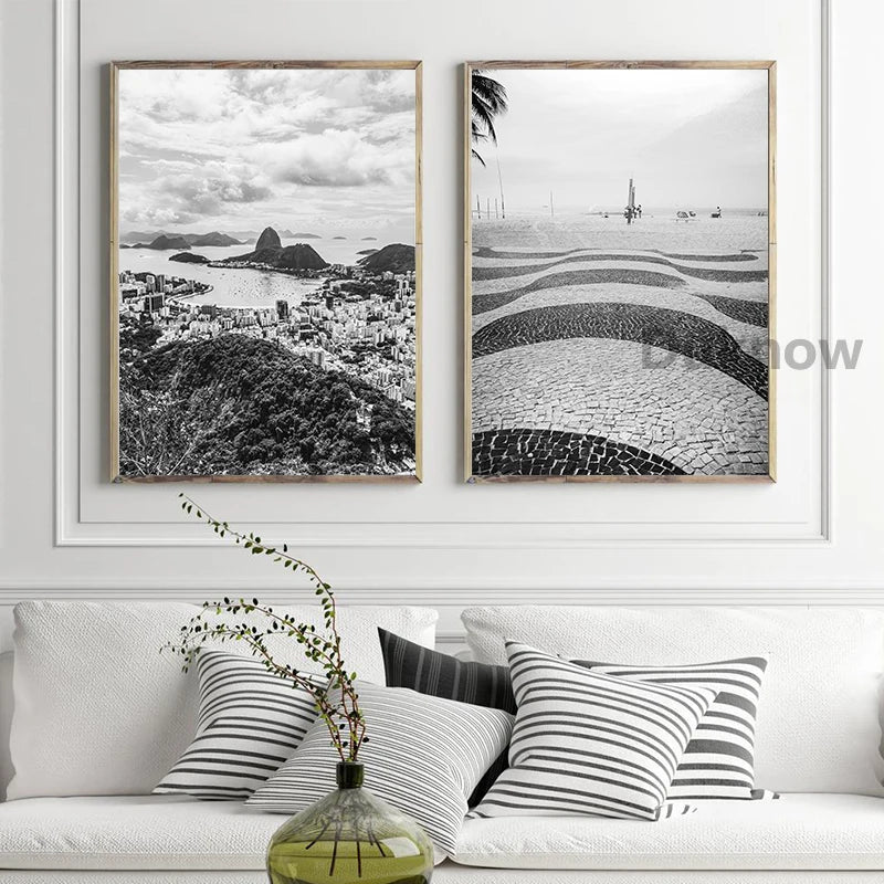Rio de Janeiro Black & White Poster