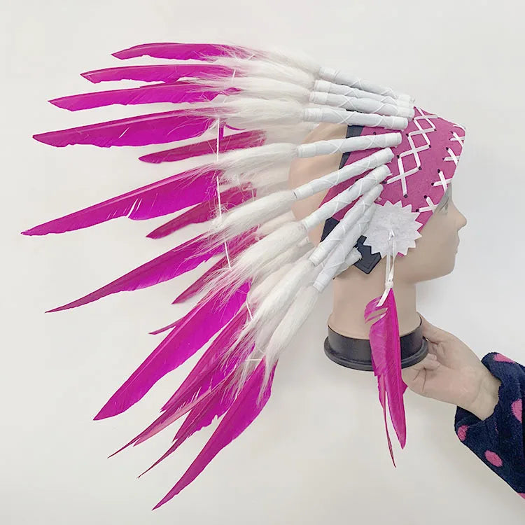 Festival Feather Headdress – Tribal Style Costume & Photo Prop