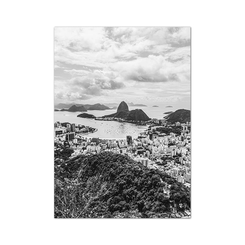 Rio de Janeiro Black & White Poster