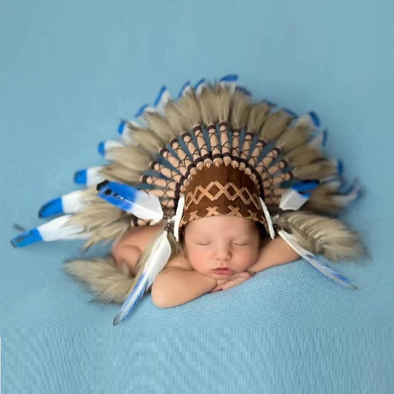 Festival Feather Headdress – Tribal Style Costume & Photo Prop