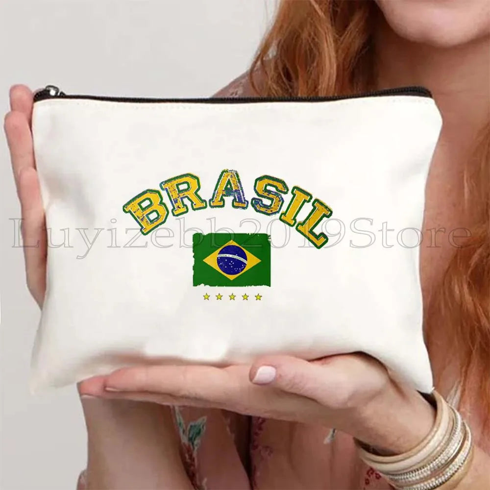 Brazil Canvas Zipper Pouch – Rio de Janeiro Design