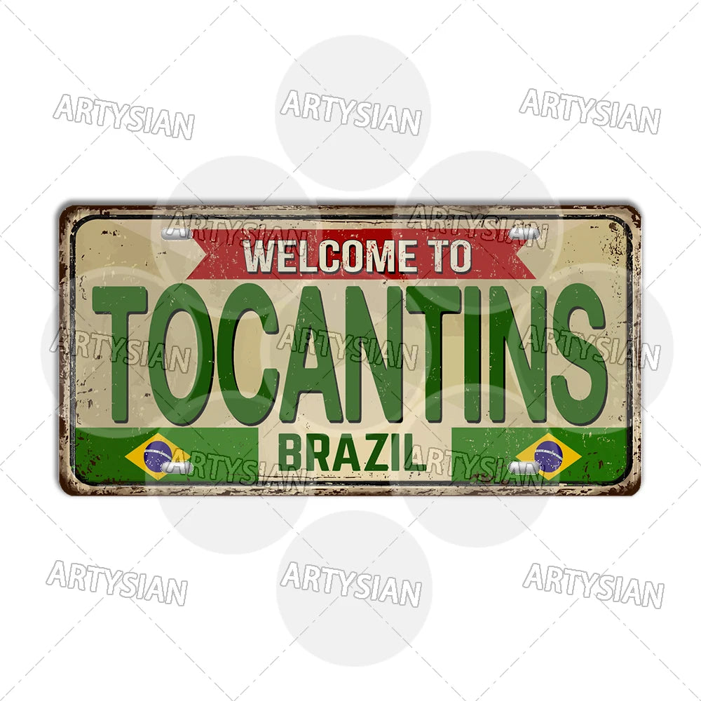 Brazil State Landmark Metal Sign – Decorative Plaque