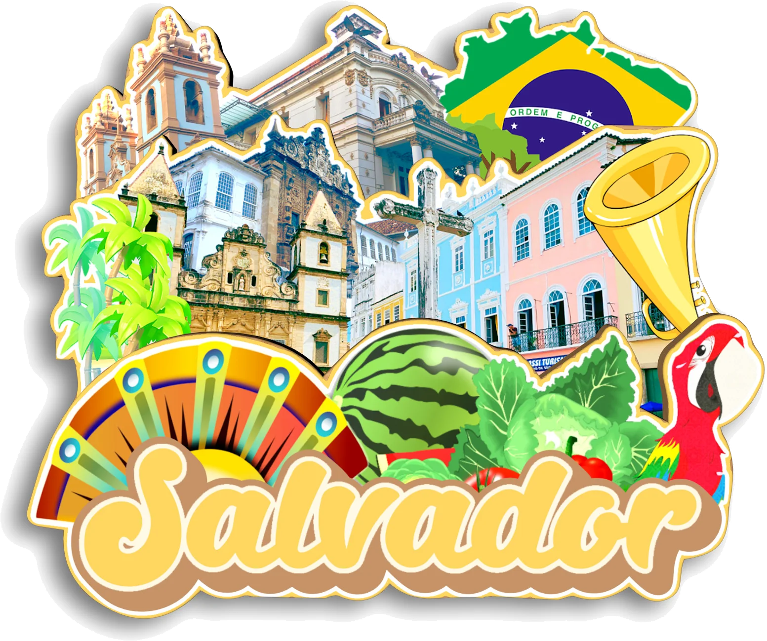 Brazil City Fridge Magnets – Travel Souvenir (Handmade)