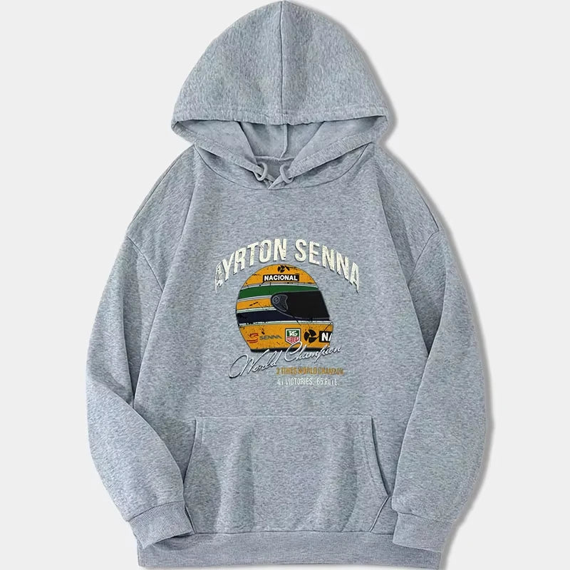 Ayrton Senna Vintage World Championship Hoodie