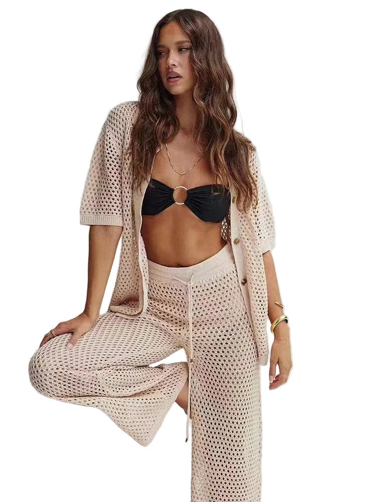 Women’s Summer Knit Set – 2-Piece Beach Outfit