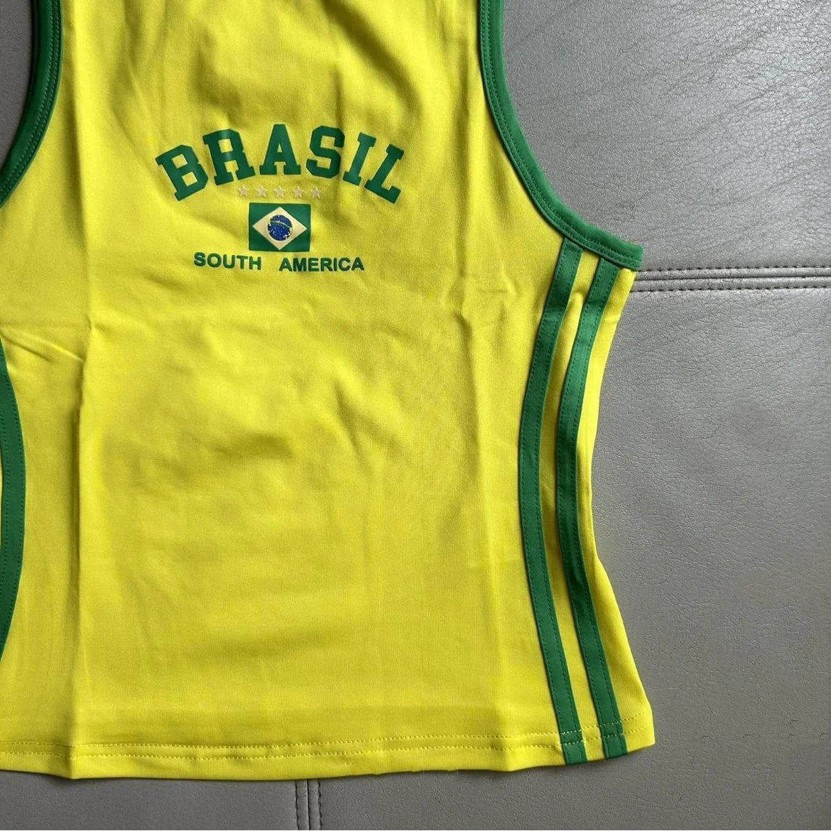 Brazil Graphic Y2K Crop Tank