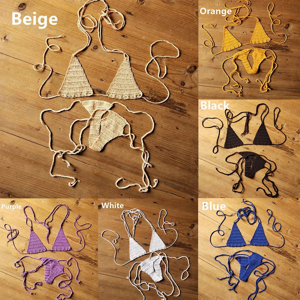 Hand Crochet Bikini Set – Women’s Summer Beach Two-Piece