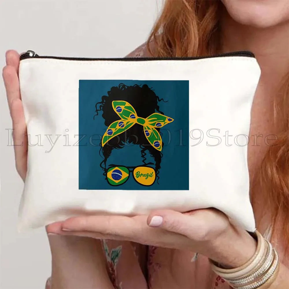Brazil Canvas Zipper Pouch – Rio de Janeiro Design