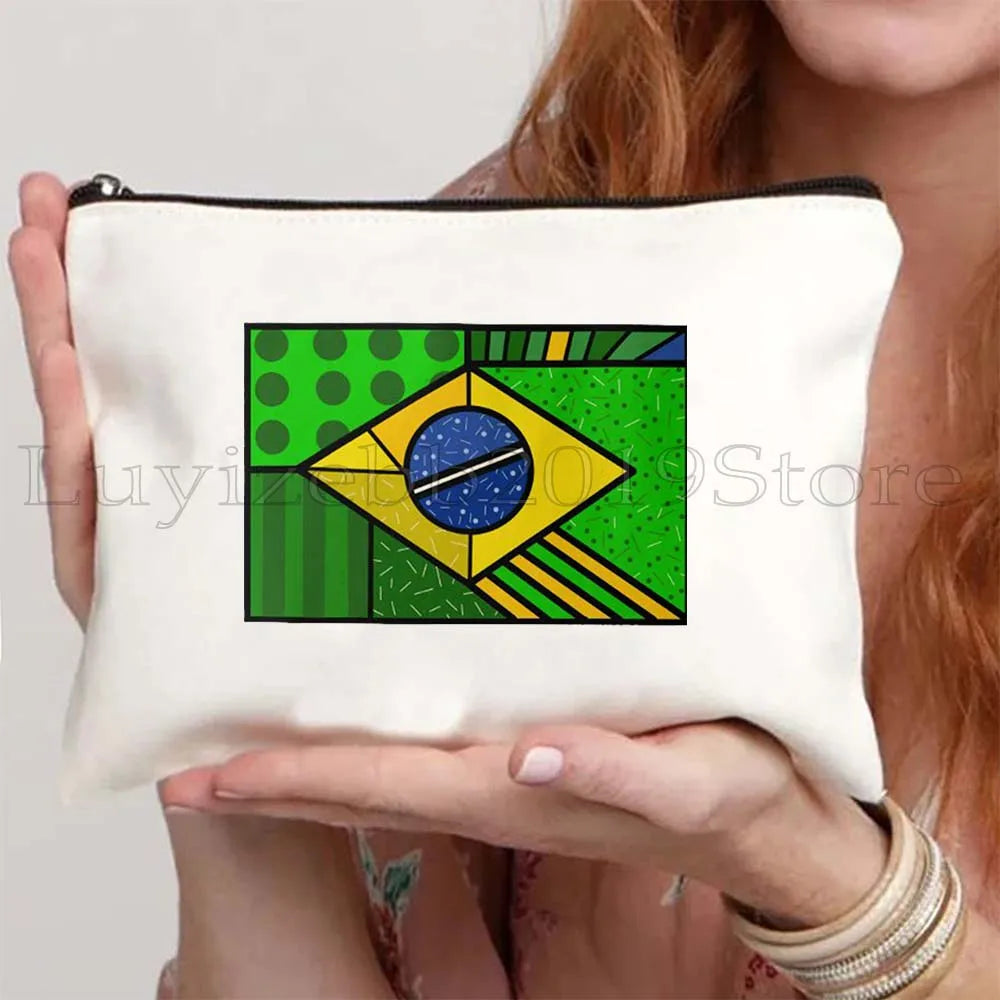 Brazil Canvas Zipper Pouch – Rio de Janeiro Design
