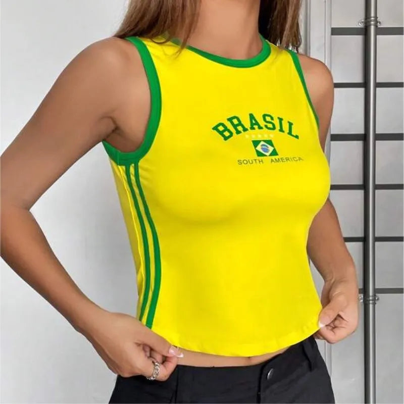 Brazil Five-Star Crop Top
