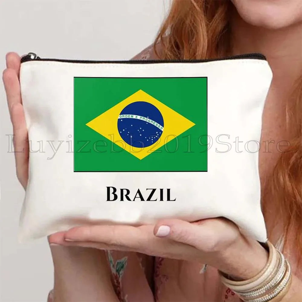 Brazil Canvas Zipper Pouch – Rio de Janeiro Design