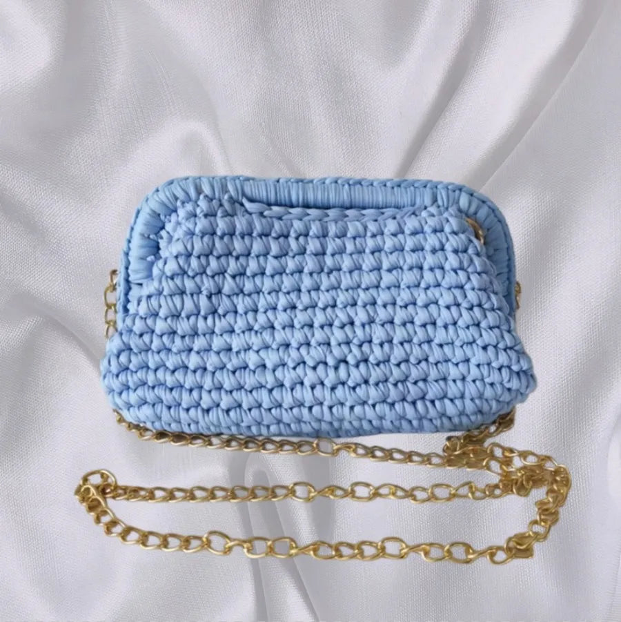 Woven Crochet Shoulder Bag – Handmade Boho Handbag