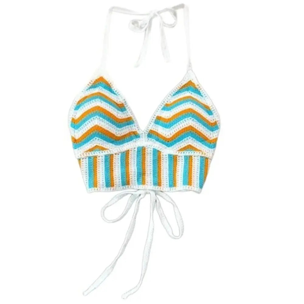 Bohemian Crochet Halter Top – Backless Summer Style