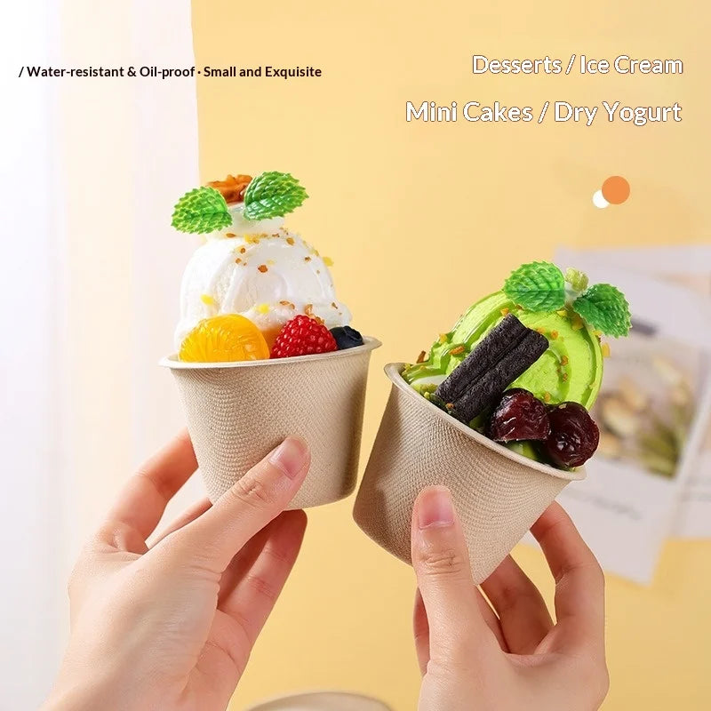 Eco-Friendly Paper Dessert Cups (50pcs)