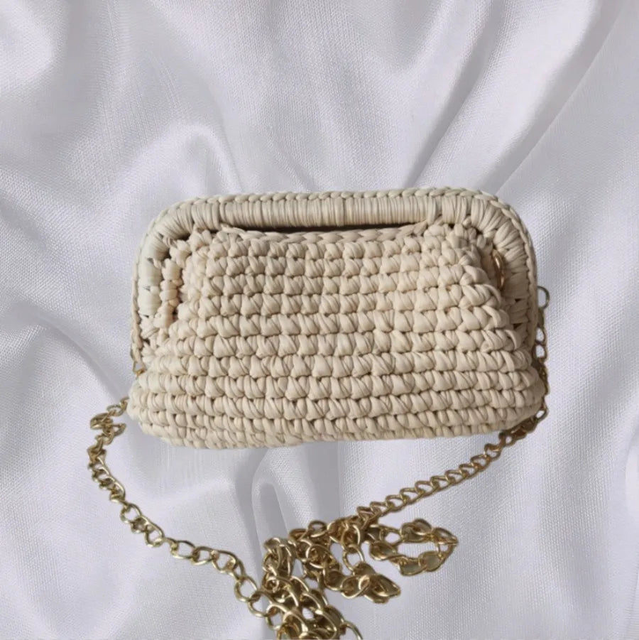 Woven Crochet Shoulder Bag – Handmade Boho Handbag