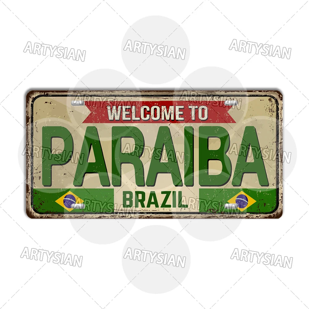 Brazil State Landmark Metal Sign – Decorative Plaque