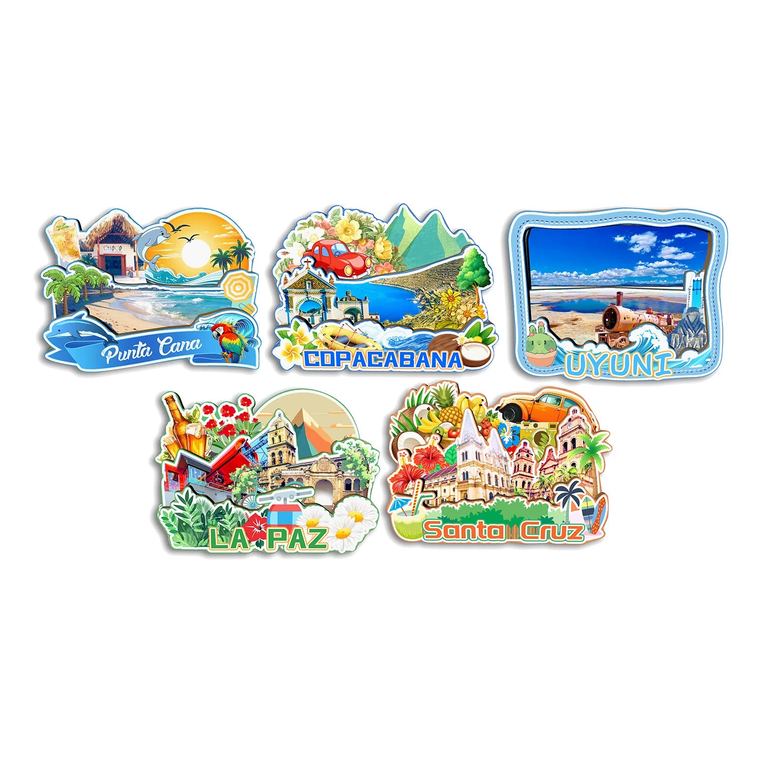 South America Travel Fridge Magnets – Handmade Souvenir