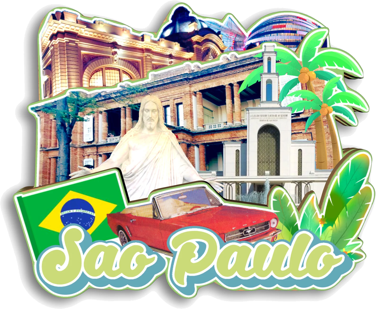 Brazil City Fridge Magnets – Travel Souvenir (Handmade)