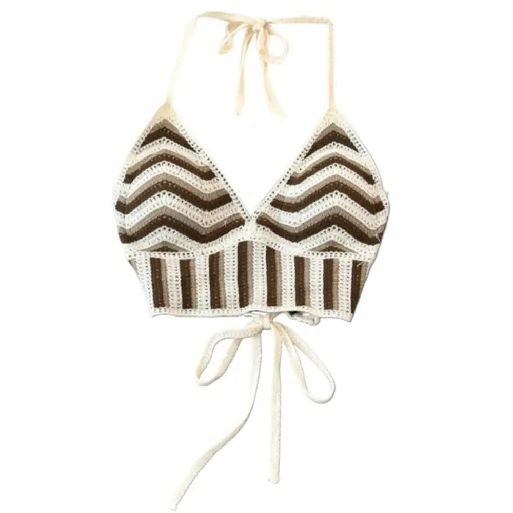 Bohemian Crochet Halter Top – Backless Summer Style