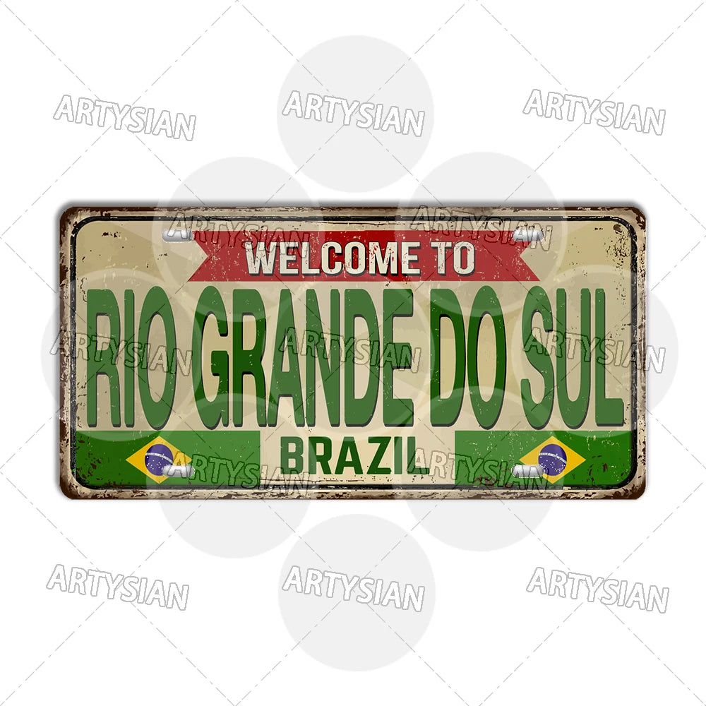 Brazil State Landmark Metal Sign – Decorative Plaque