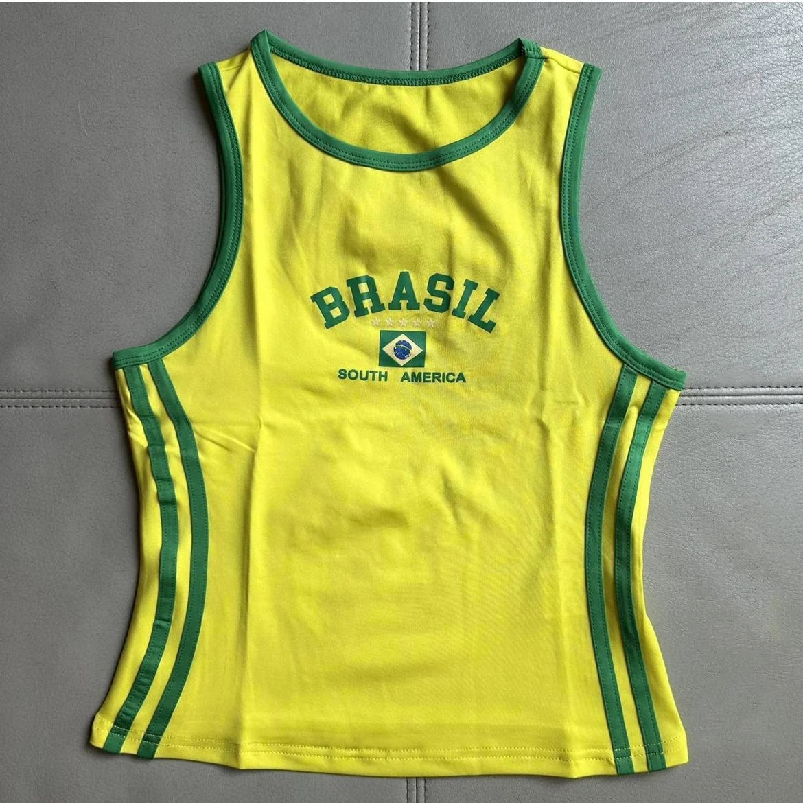 Brazil Graphic Y2K Crop Tank
