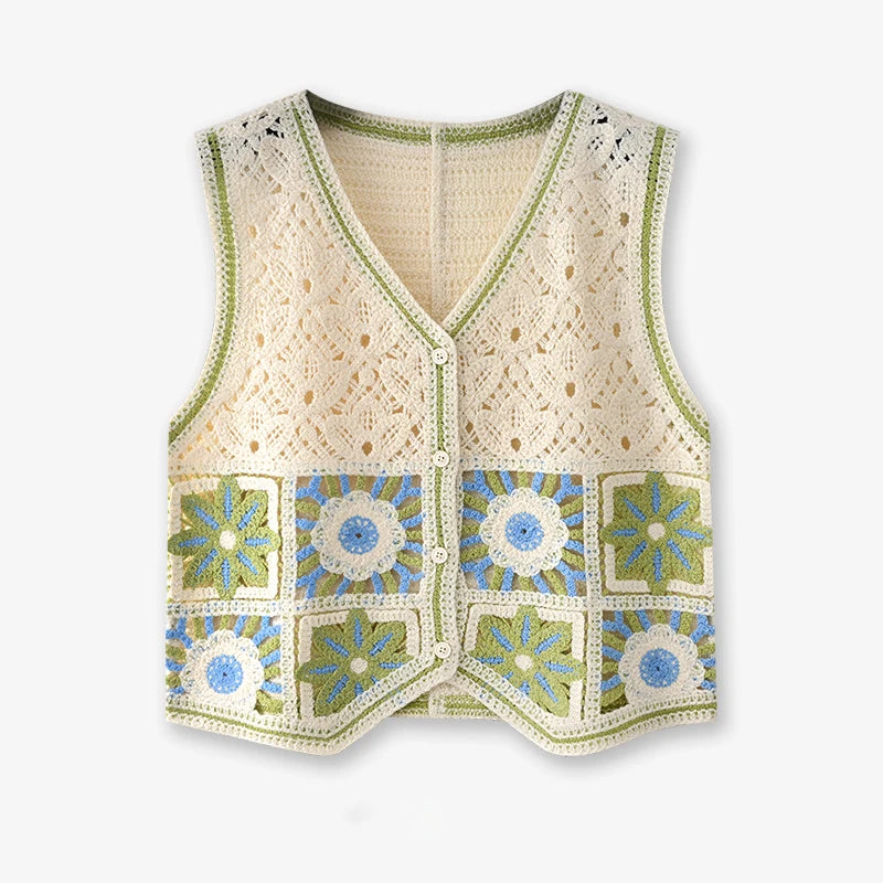 Granny Square Crochet Vest – Boho Summer Top