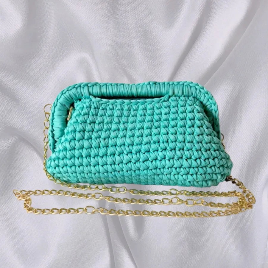 Woven Crochet Shoulder Bag – Handmade Boho Handbag