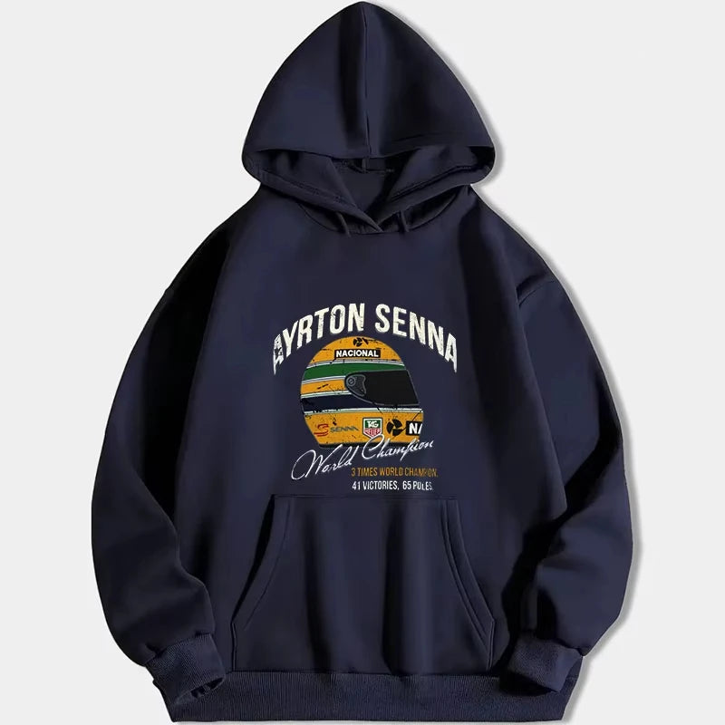 Ayrton Senna Vintage World Championship Hoodie