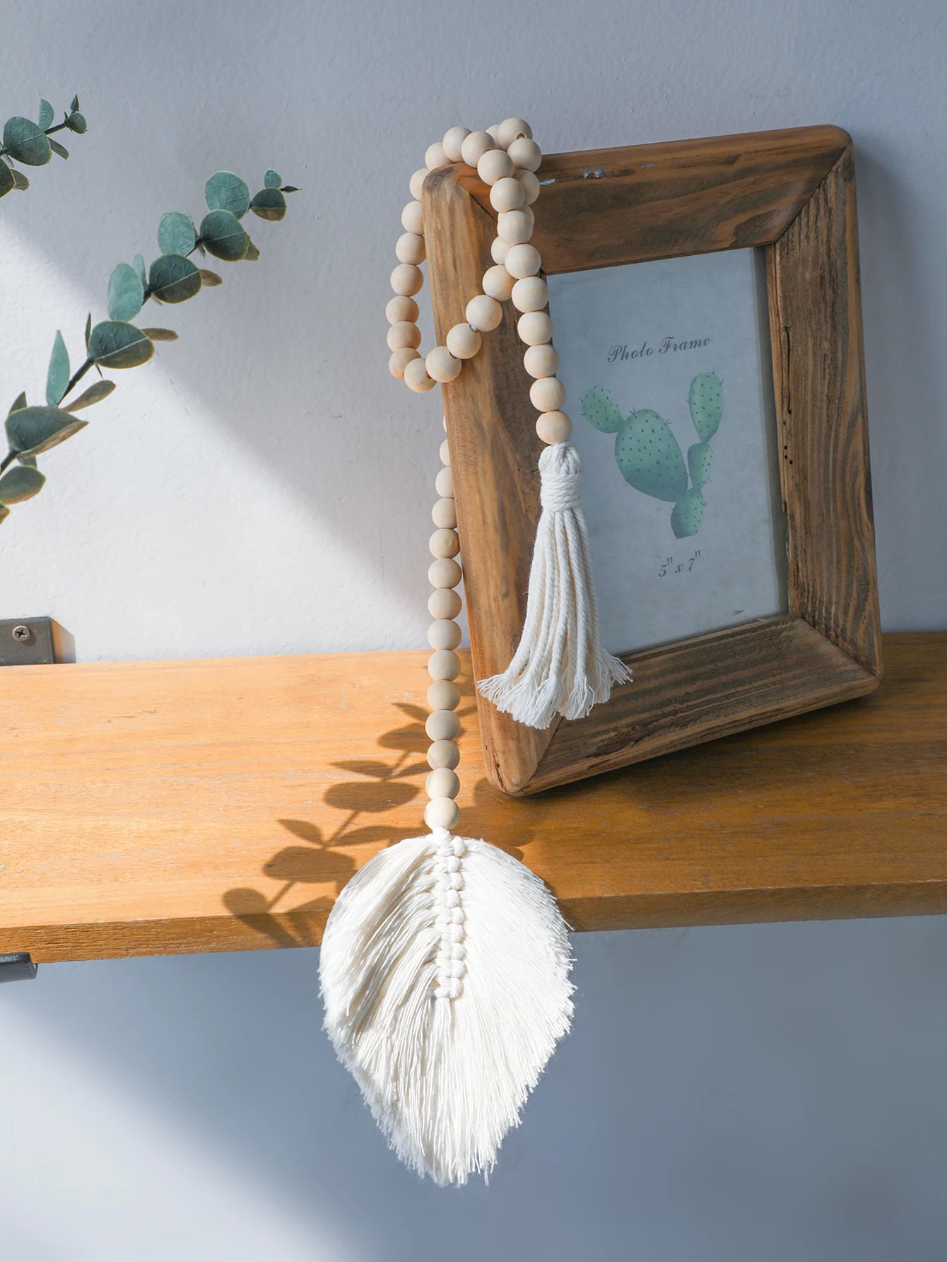 Macramé Leaf Wall Hanging – Rustic Boho Decor