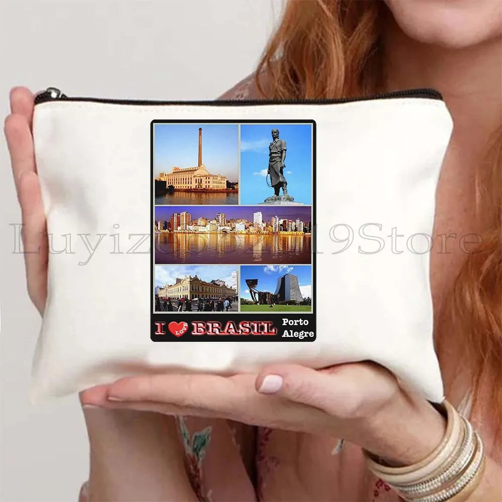Brazil Canvas Zipper Pouch – Rio de Janeiro Design