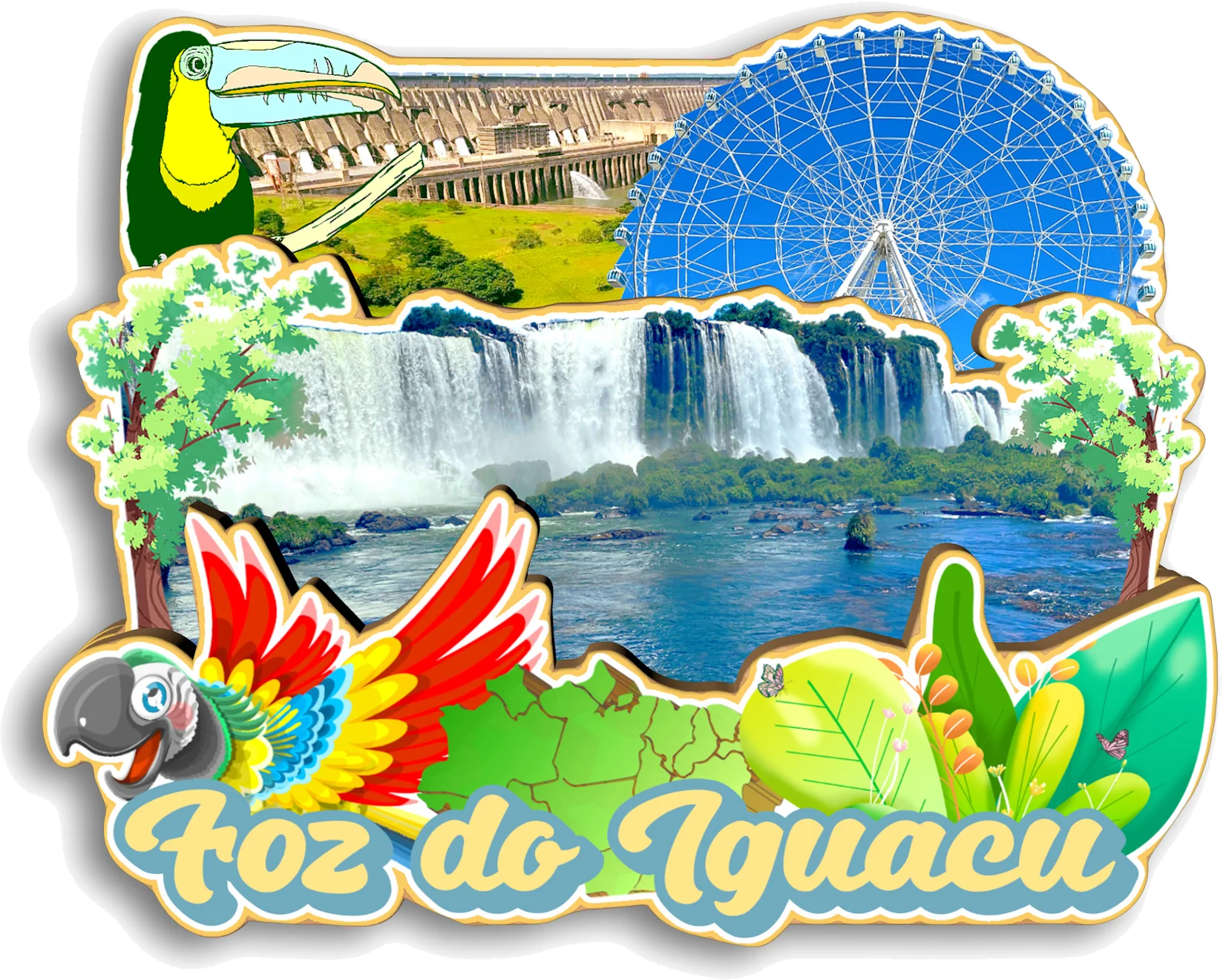 Brazil City Fridge Magnets – Travel Souvenir (Handmade)