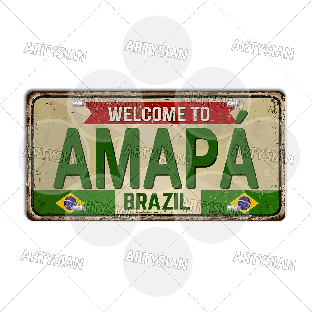 Brazil State Landmark Metal Sign – Decorative Plaque