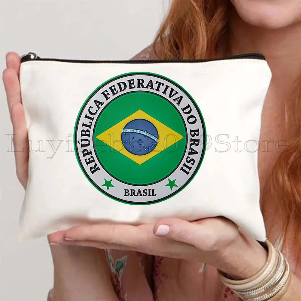 Brazil Canvas Zipper Pouch – Rio de Janeiro Design