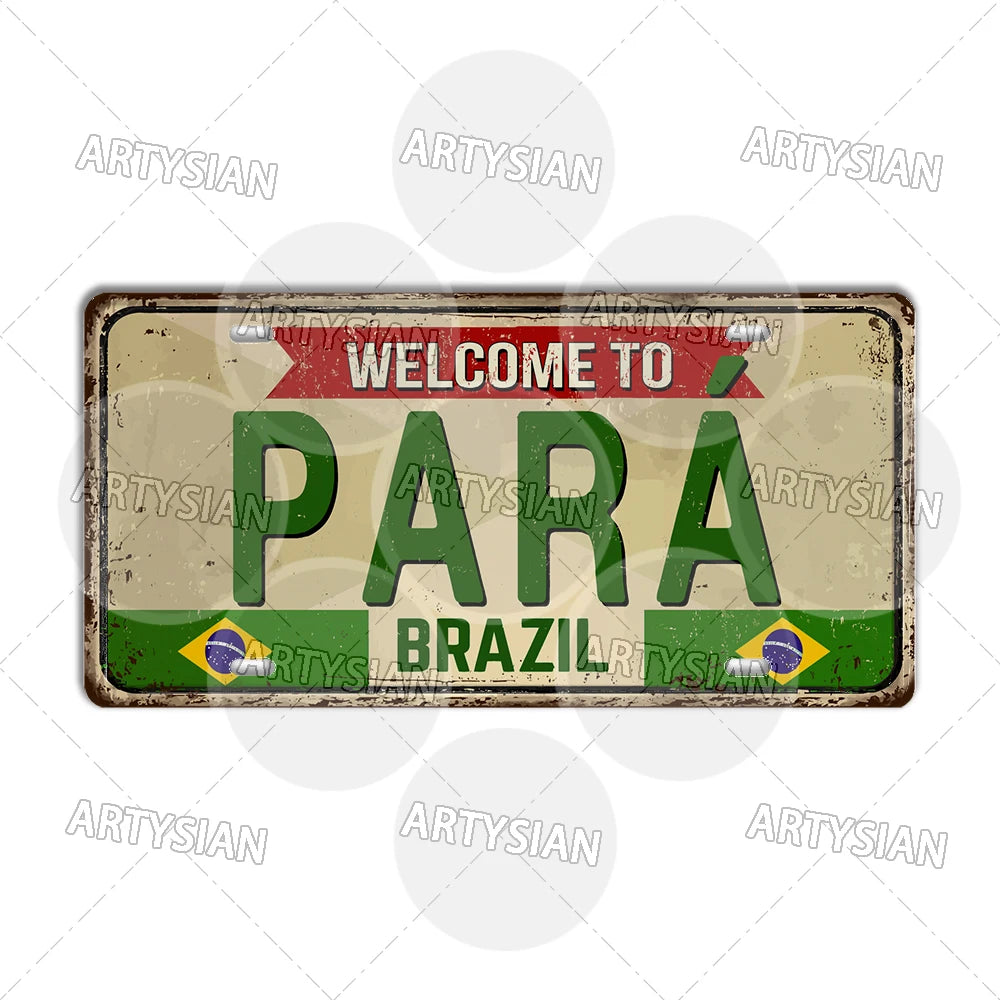 Brazil State Landmark Metal Sign – Decorative Plaque