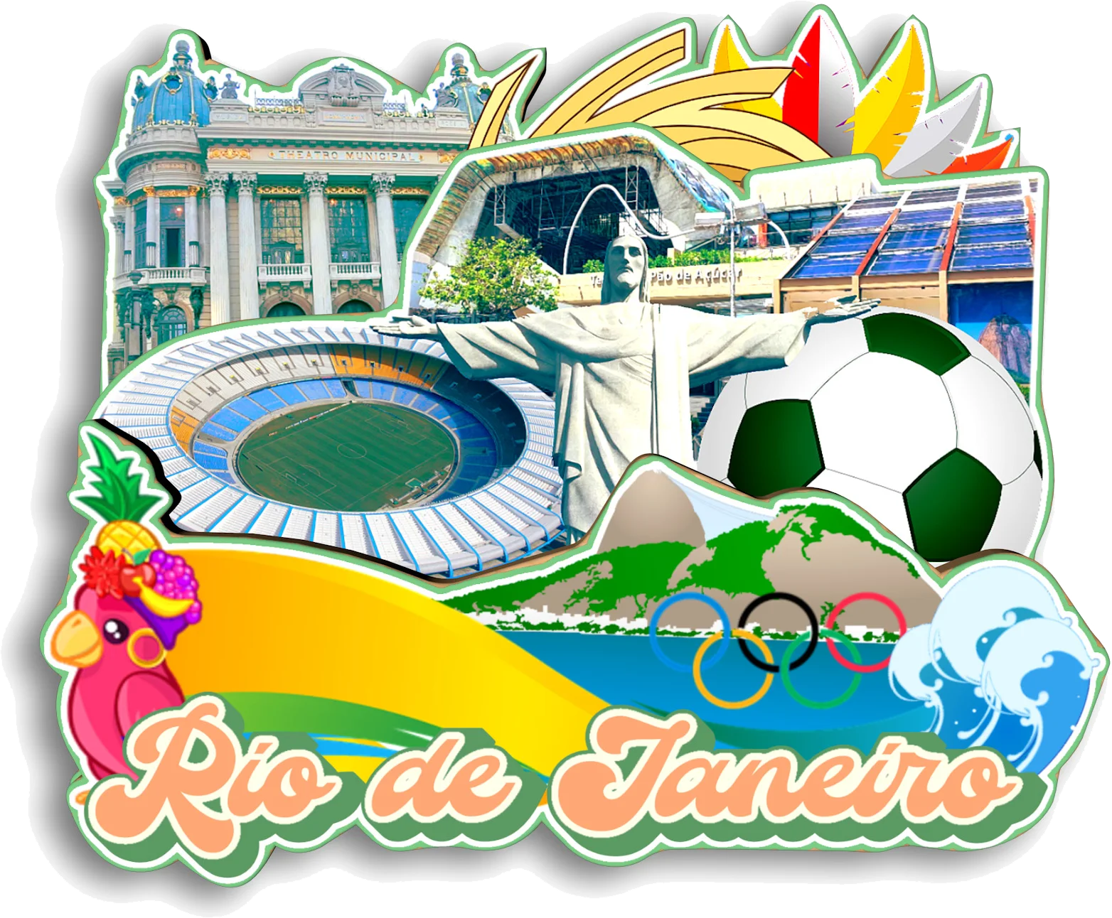 Brazil City Fridge Magnets – Travel Souvenir (Handmade)