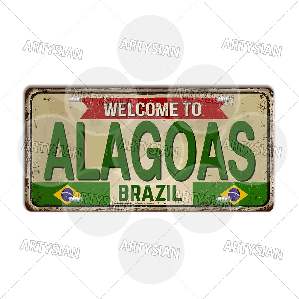 Brazil State Landmark Metal Sign – Decorative Plaque