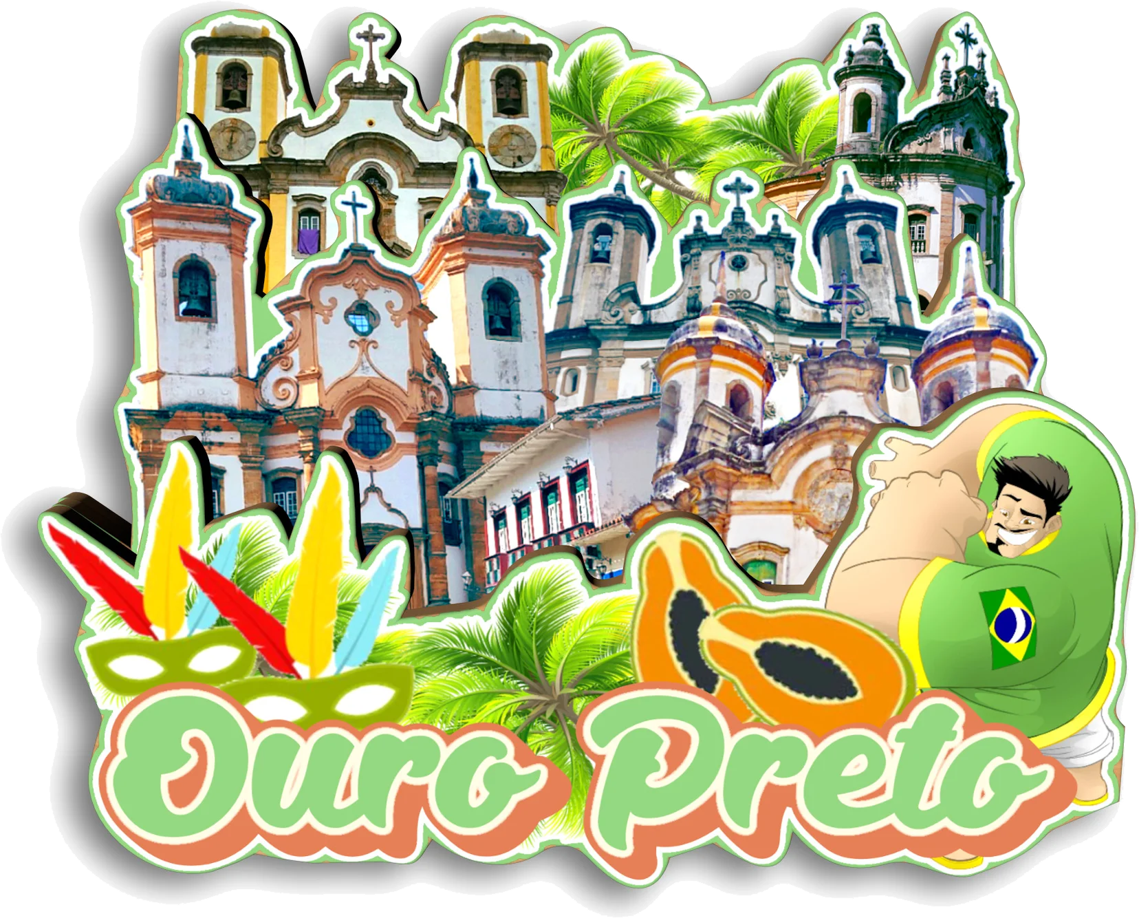 Brazil City Fridge Magnets – Travel Souvenir (Handmade)