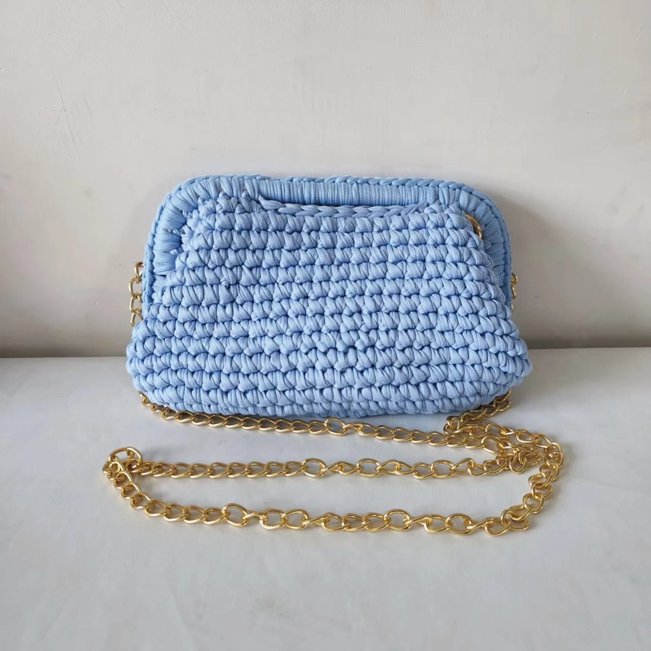 Woven Crochet Shoulder Bag – Handmade Boho Handbag