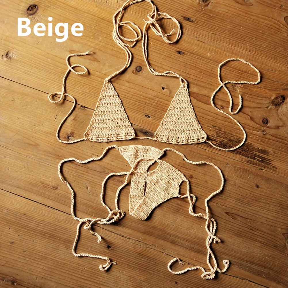 Hand Crochet Bikini Set – Women’s Summer Beach Two-Piece