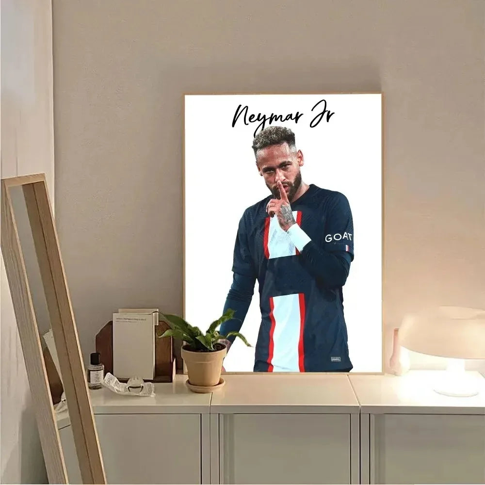 Neymar Football Canvas Poster – Vintage Wall Art