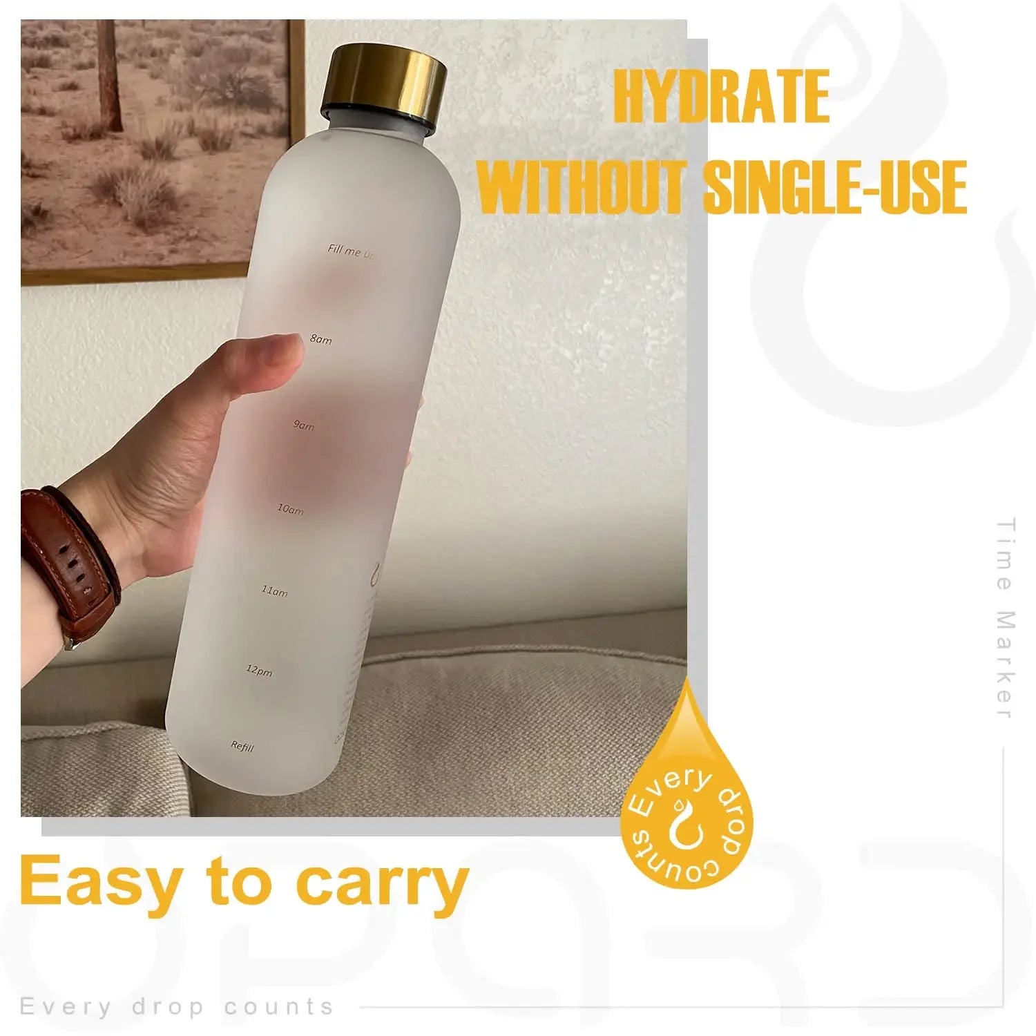 Motivational Water Bottle (1L)
