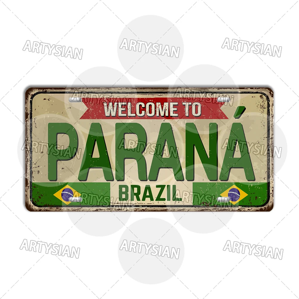 Brazil State Landmark Metal Sign – Decorative Plaque