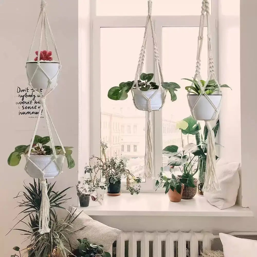 Handmade Macramé Plant Hanger – Hanging Planter Decor