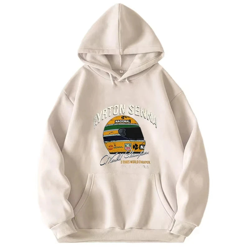 Ayrton Senna Vintage World Championship Hoodie