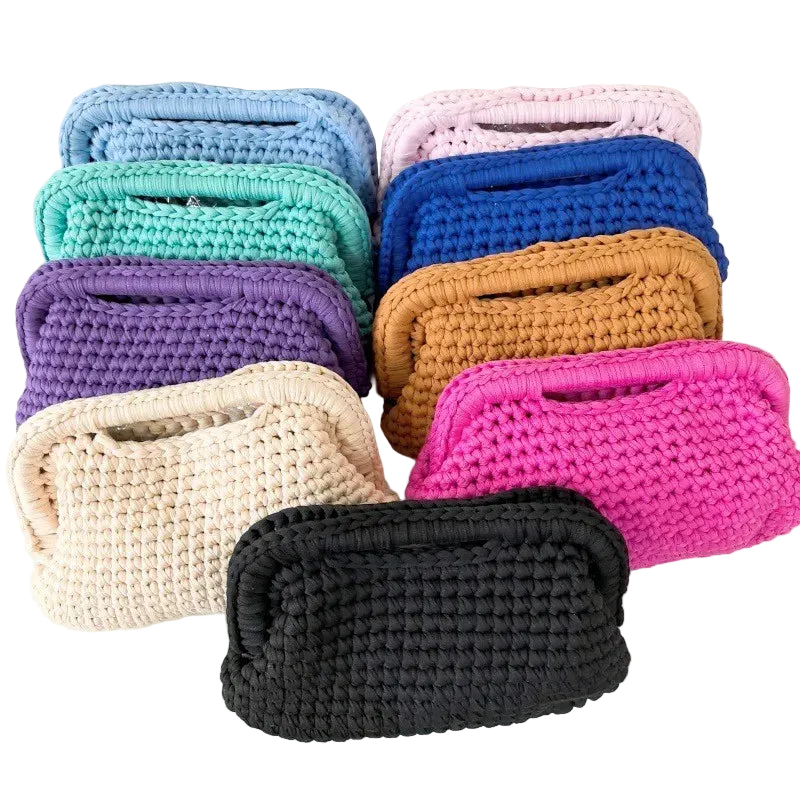 Woven Crochet Shoulder Bag – Handmade Boho Handbag