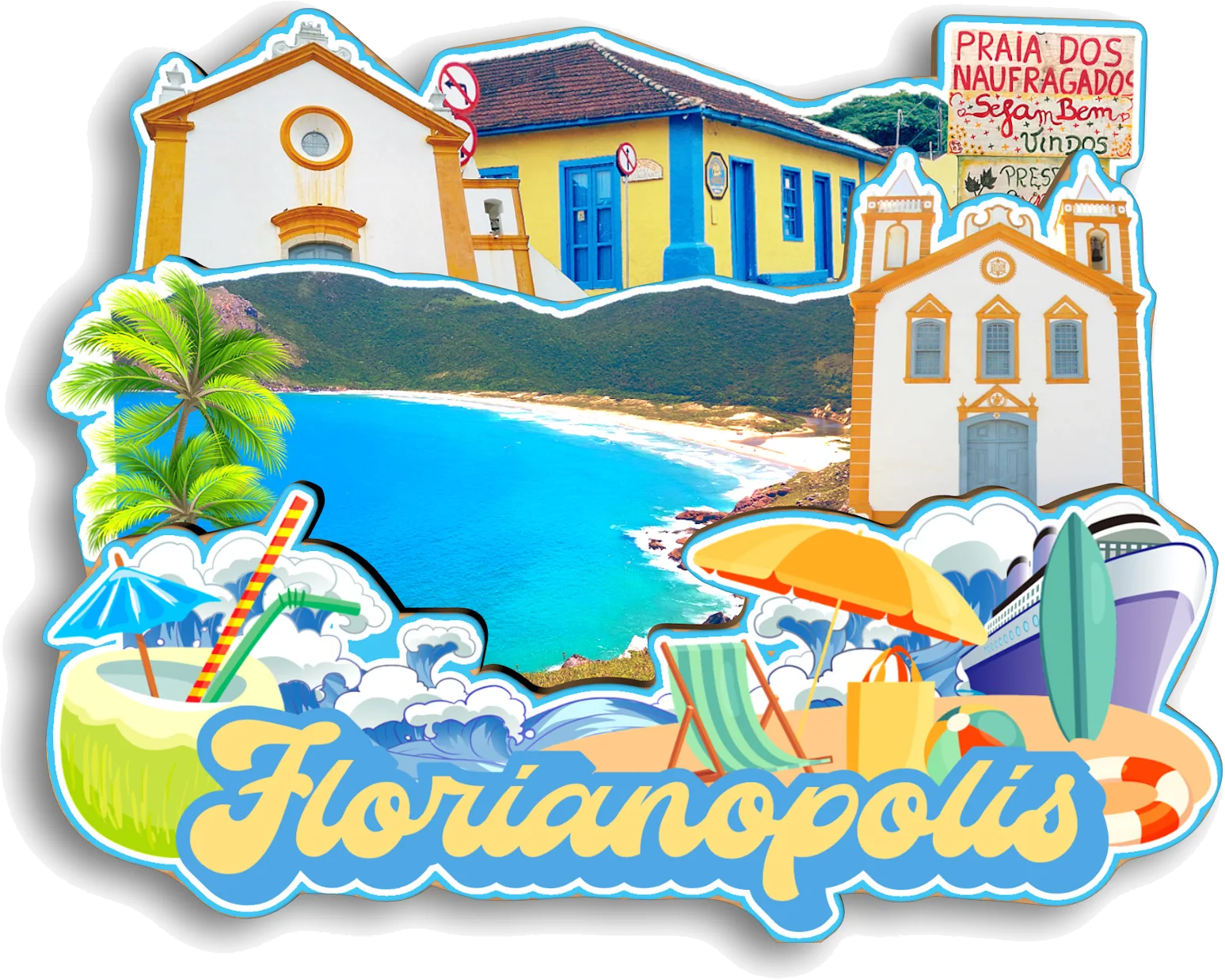 Brazil City Fridge Magnets – Travel Souvenir (Handmade)