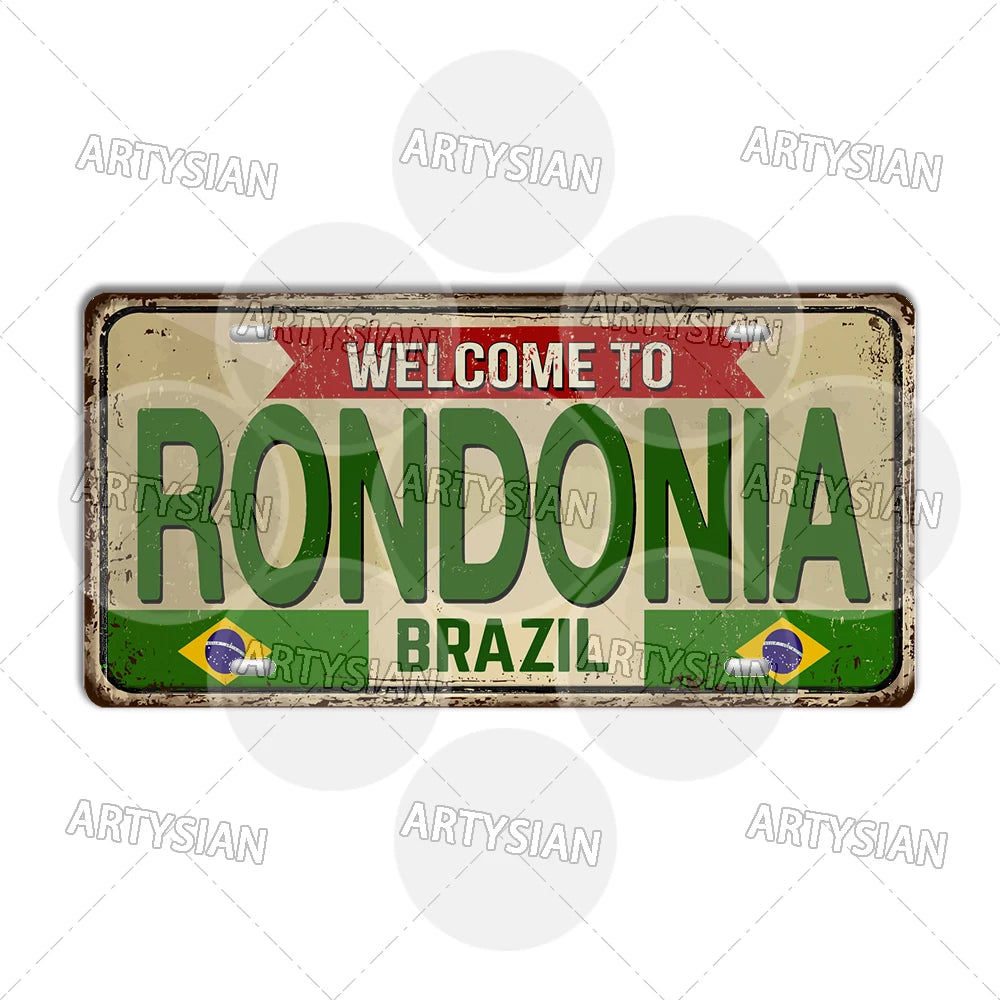 Brazil State Landmark Metal Sign – Decorative Plaque
